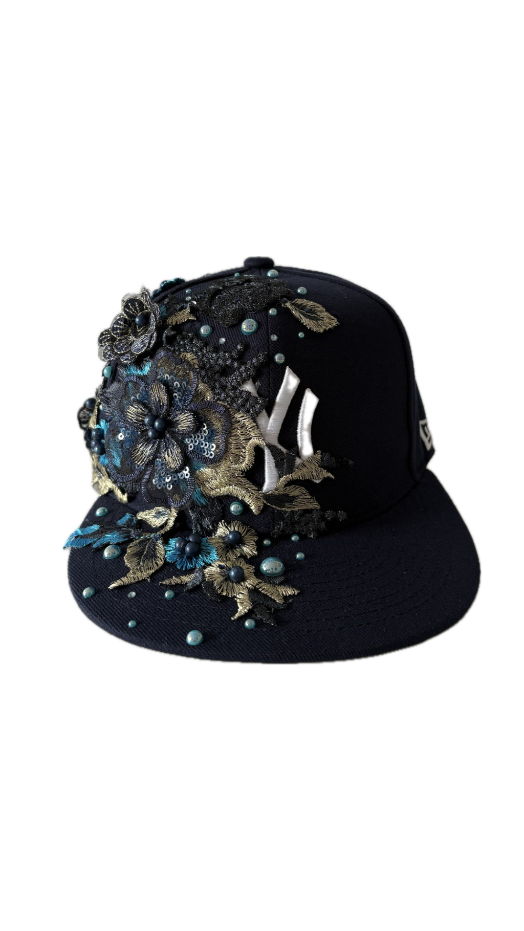 Custom New Era Navy Flower