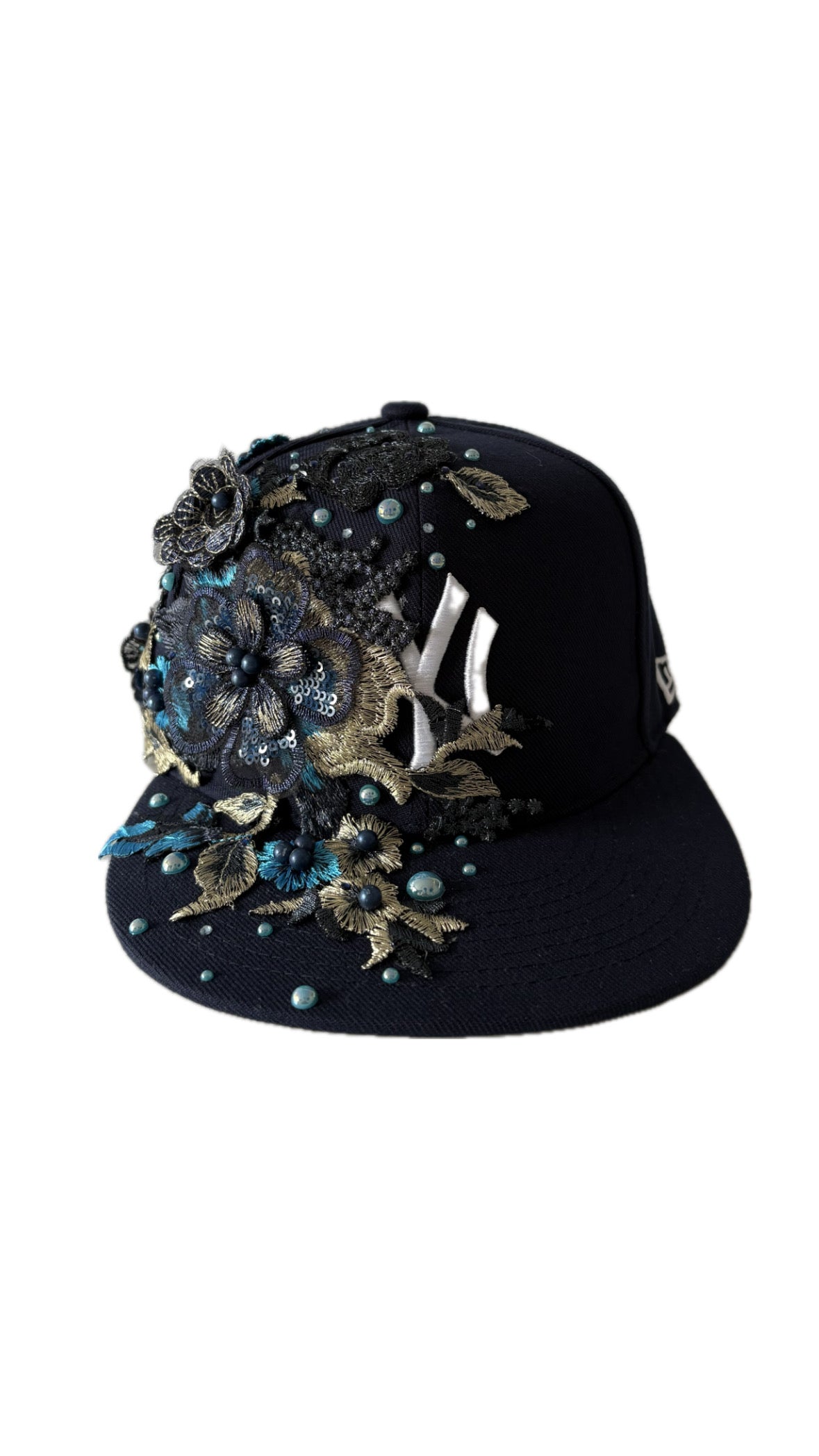 Custom New Era Navy Flower
