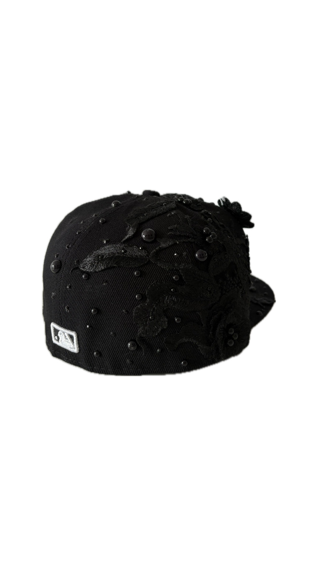 Custom New Era Black Flower