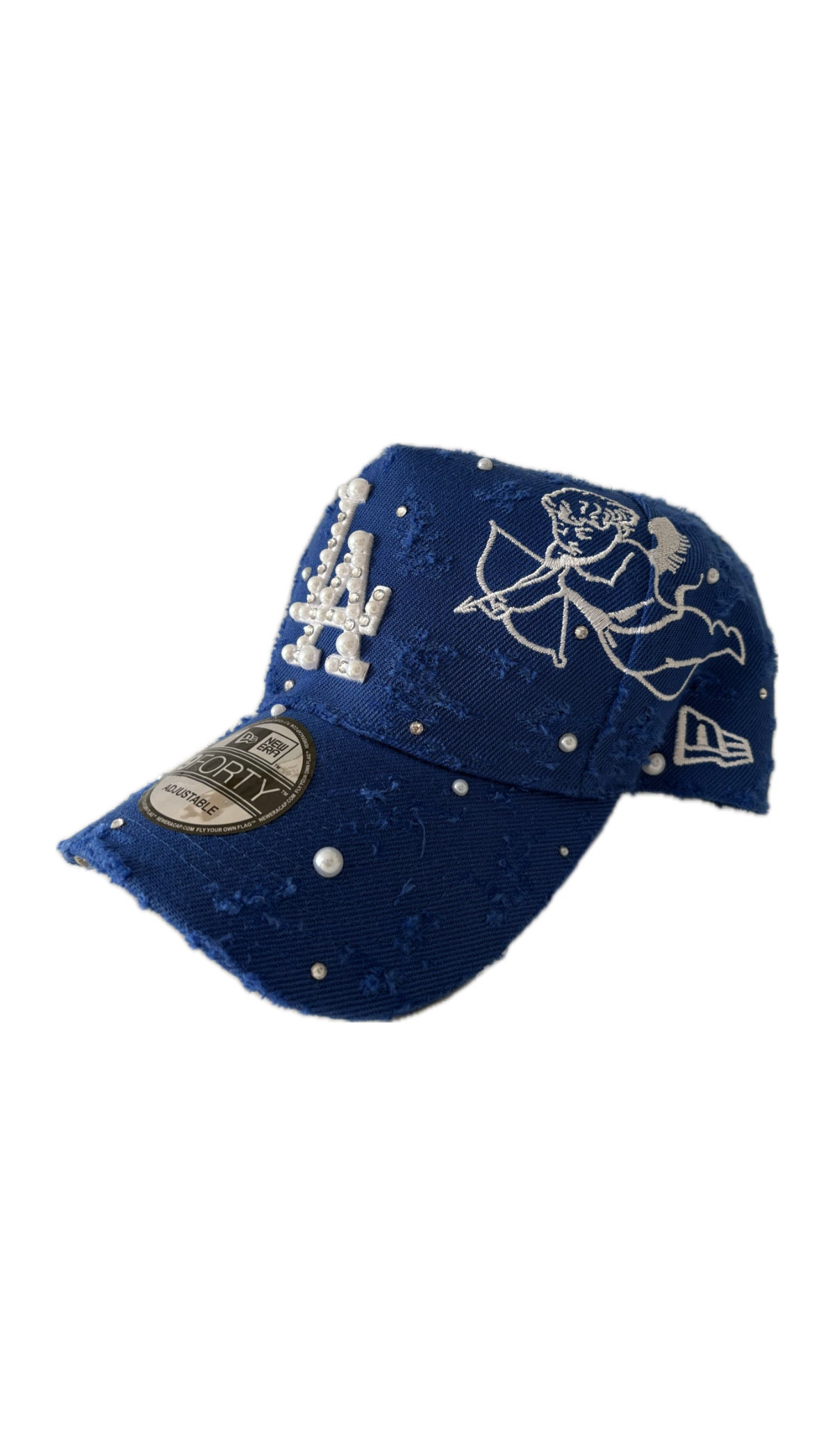 Custom New Era Angel Blue Cap