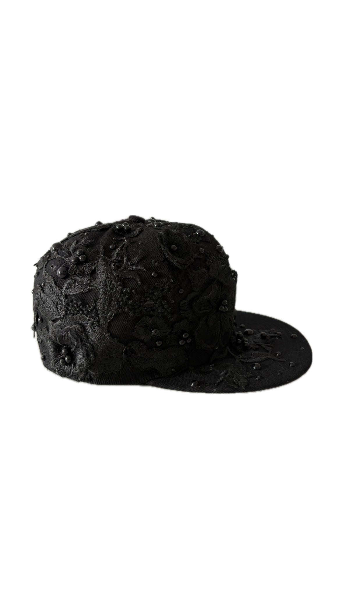 Custom New Era Black Flower