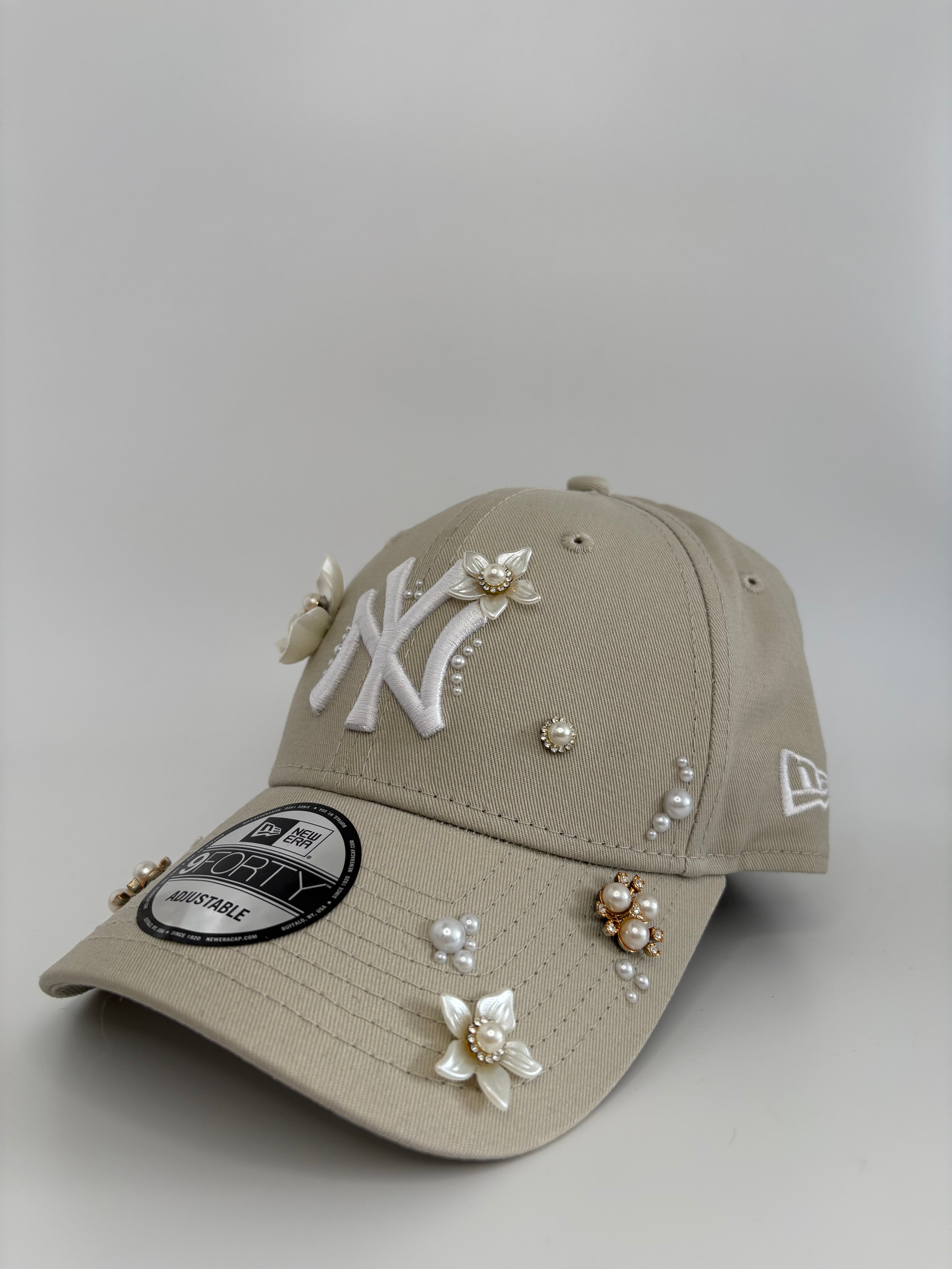 Beige color with white NY logo