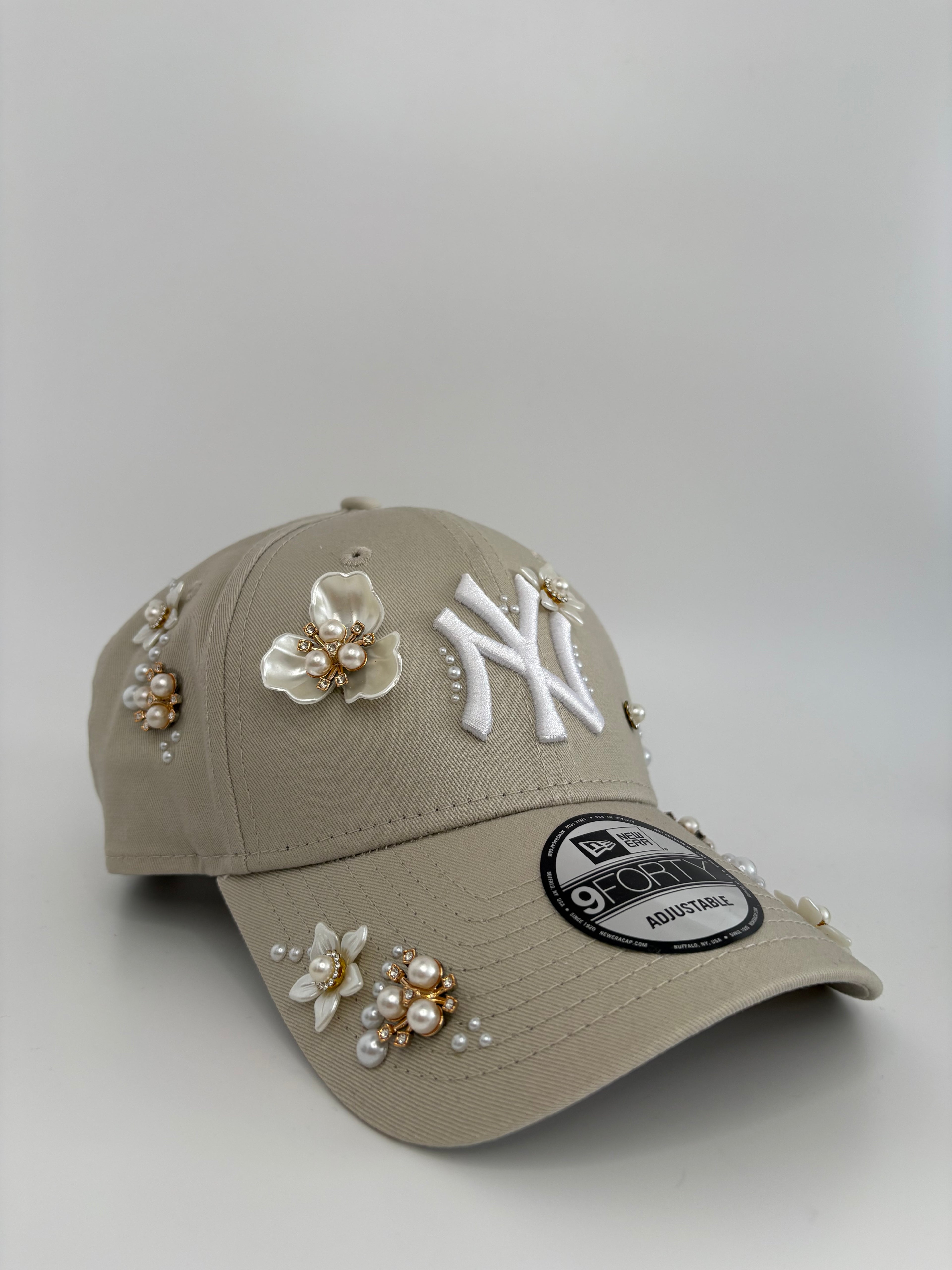 Beige color with white NY logo
