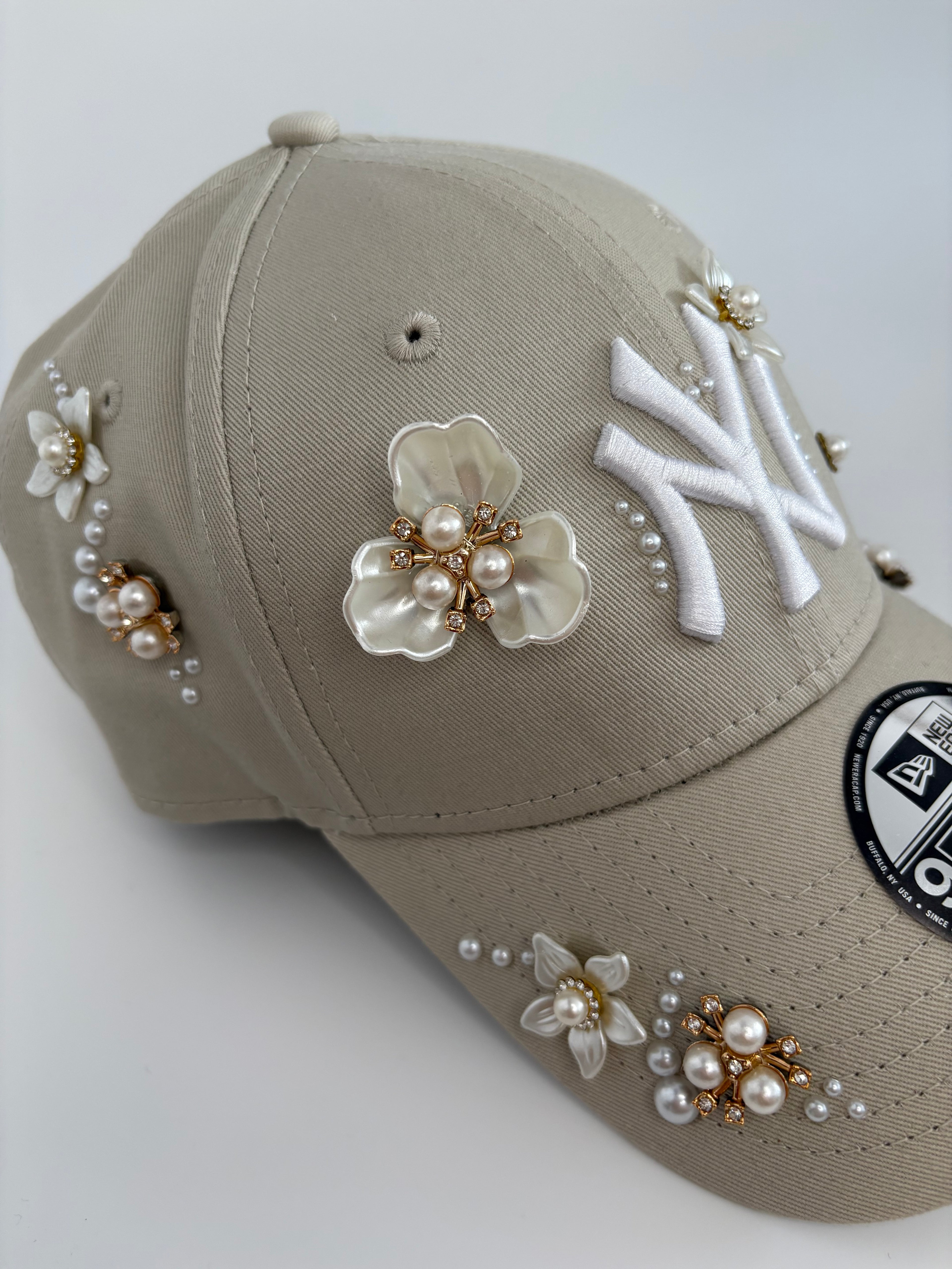 Beige color with white NY logo